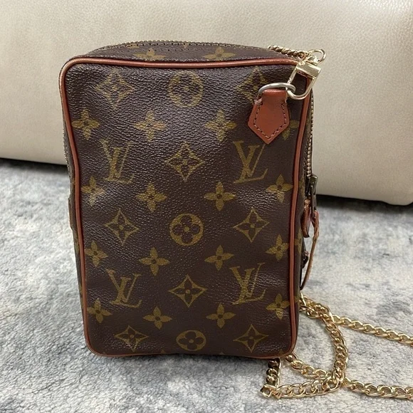 Louis Vuitton Monogram Mini Amazon Bag Crossbody Detachable Chain Strap Two Zip - Picture 5 of 17